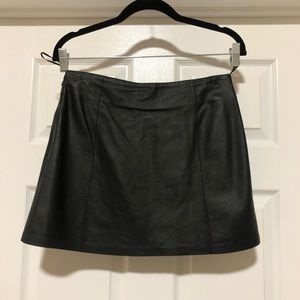 Alexander Wang faux leather black mini skirt